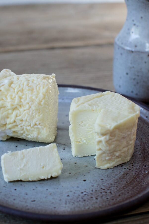Try tuffet, a blended cow and sheep milk cheese at Green Dirt Farm.