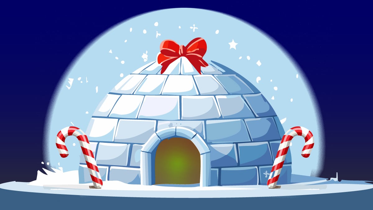 Holiday Themed Rooftop Igloos at Green Dirt on Oak